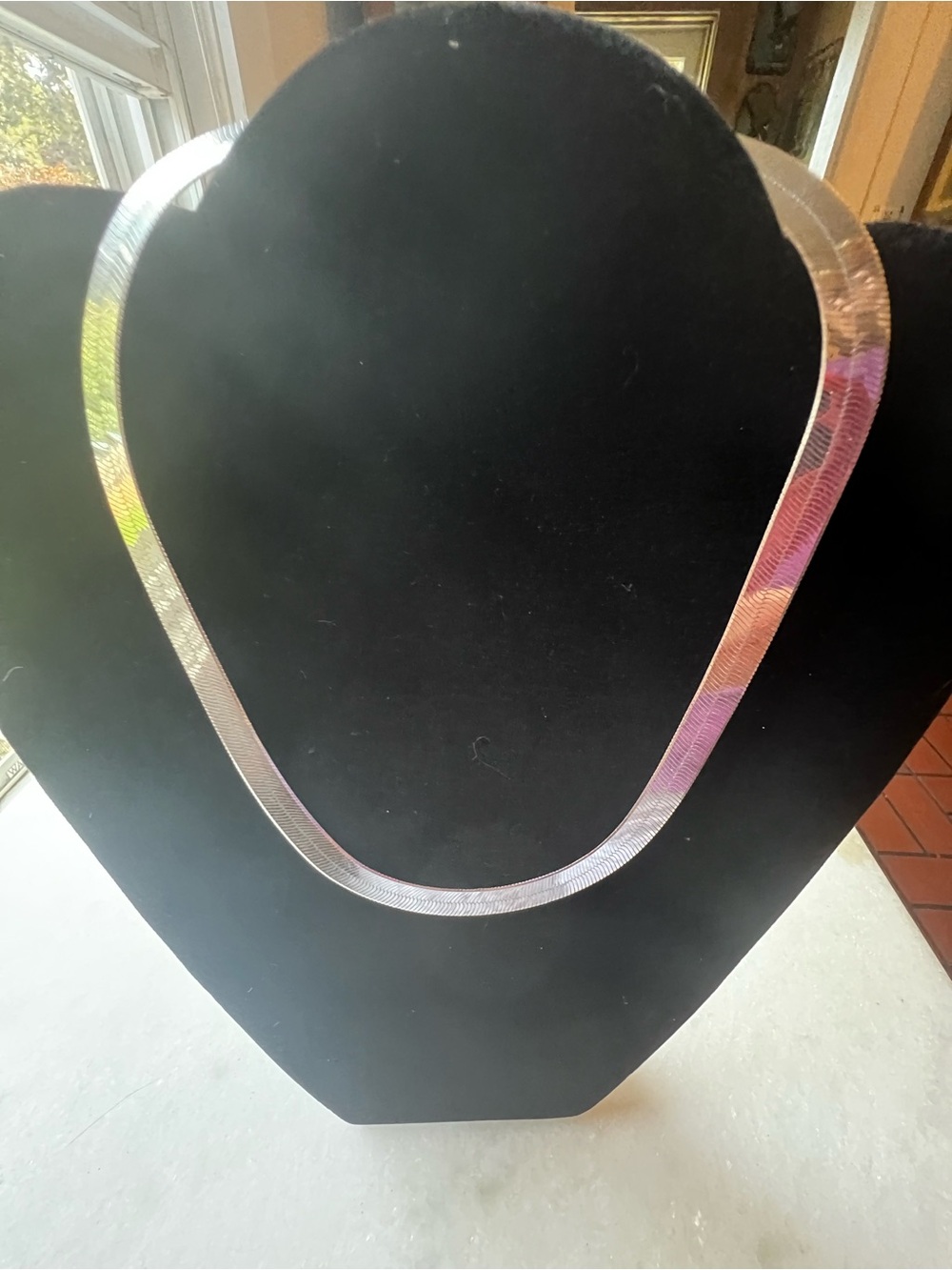 925 Milor 16” Herringbone Chain Necklace